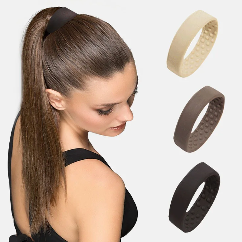 

Hair Accessories New Silicone Foldable Stationarity Elastic Hair Bands Ponytail Holder Tools Simple Multifunctional Hair Ring