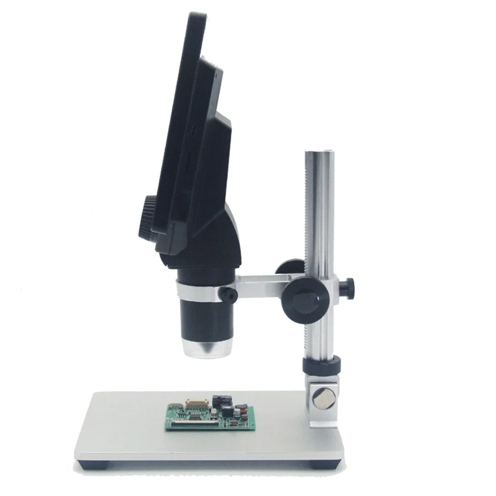 7 Inch Color Screen HD Professional Durable Large Base 12MP LCD Display 1200X Digital Microscope Adjustable Zoom Aluminum Alloy