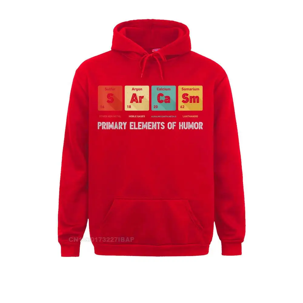 Ciencia Sarcasmo Elementos primarios del humor Química Sudaderas personalizadas Sudaderas con capucha para hombre al por mayor Ropa de fiesta de manga larga
