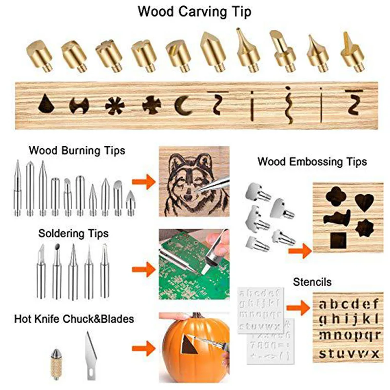 Digital Carving Soldering Iron Set Constant Temperature Electric Soldering Iron Suite Thermostat with Numbers Soldering Iron Kit