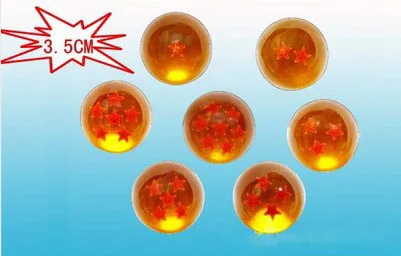 Аниме игрушка 3,5 см маленькие 7-звезда вызвать дракона в штучной упаковке маятник