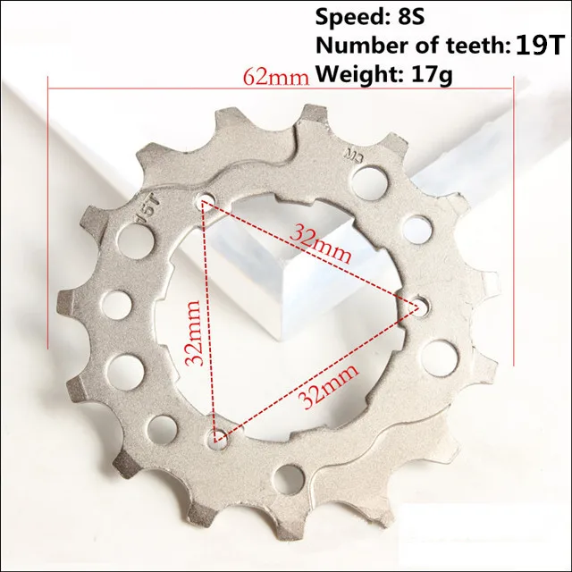 Высококачественный Кассетный Маховик для горного велосипеда 8S 11 T-19 T полный спектр запчастей для маховика, совместимых с SHIMANO/SRAM/sunracing - Цвет: 8S 19T