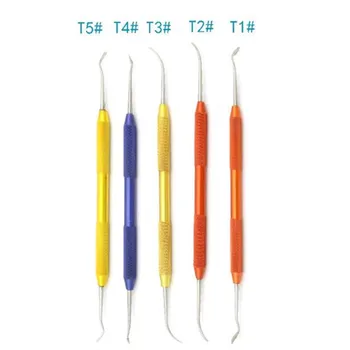 

5pcs/Set Dental Wax Carving Knife Craft Wax Knife Model Trimming Knife Carving Set Dental Laboratory Tool