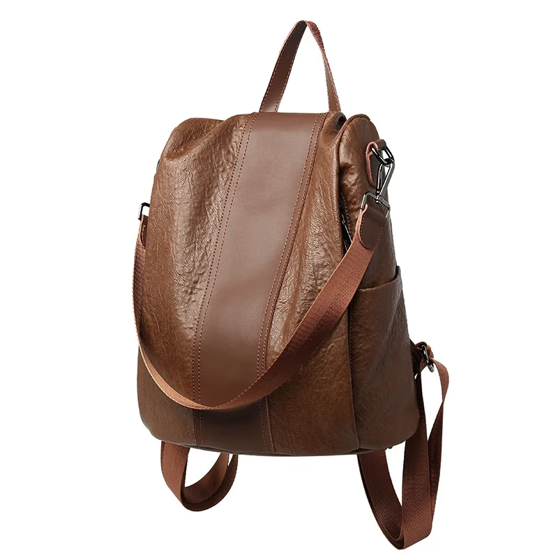 

2018 New Style Leather Backpack Women's Korean-style College Style School Bag Backpack