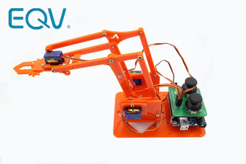EQV 4 DOF Unassembly акриловая механическая рука робота манипулятора коготь для Arduino производитель обучения DIY Kit Робот