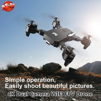 

Boy Gift Electric Wireless Control Remote Control Quadcopter 2.4G 20MINS 4K HD Attitude Hold Headless Mode WIFI FPV RC Drone Toy