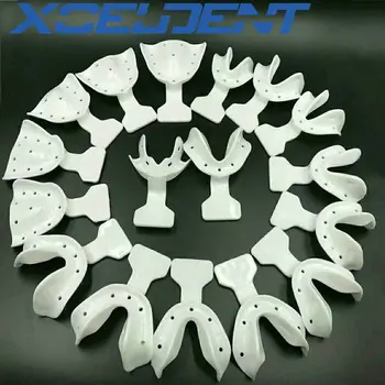 

17 Pcs/ set Dental Edentulous Jaw Impression Trays Old Aged Frame Cut Back Dental Materials Supply For Oral Tools