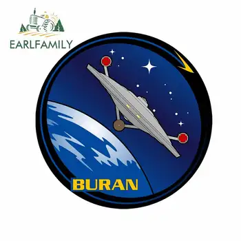 

EARLFAMILY 13cm x 13cm for Buran Star Trek Car Truck Decal Bumper Window DIY Custom Printing Body for Car Funny Window Sticker