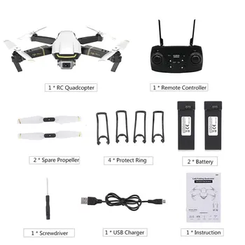 

GW89 Wifi FPV Foldable RC Drone with 1080P HD Camera Altitude Hold 3D Flips Headless Mode RC Helicopter Aircraft Airplane