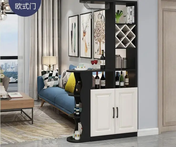 Porch partition cabinet shoe cabinet modern simple hall living room decoration dining room screen shelf wine