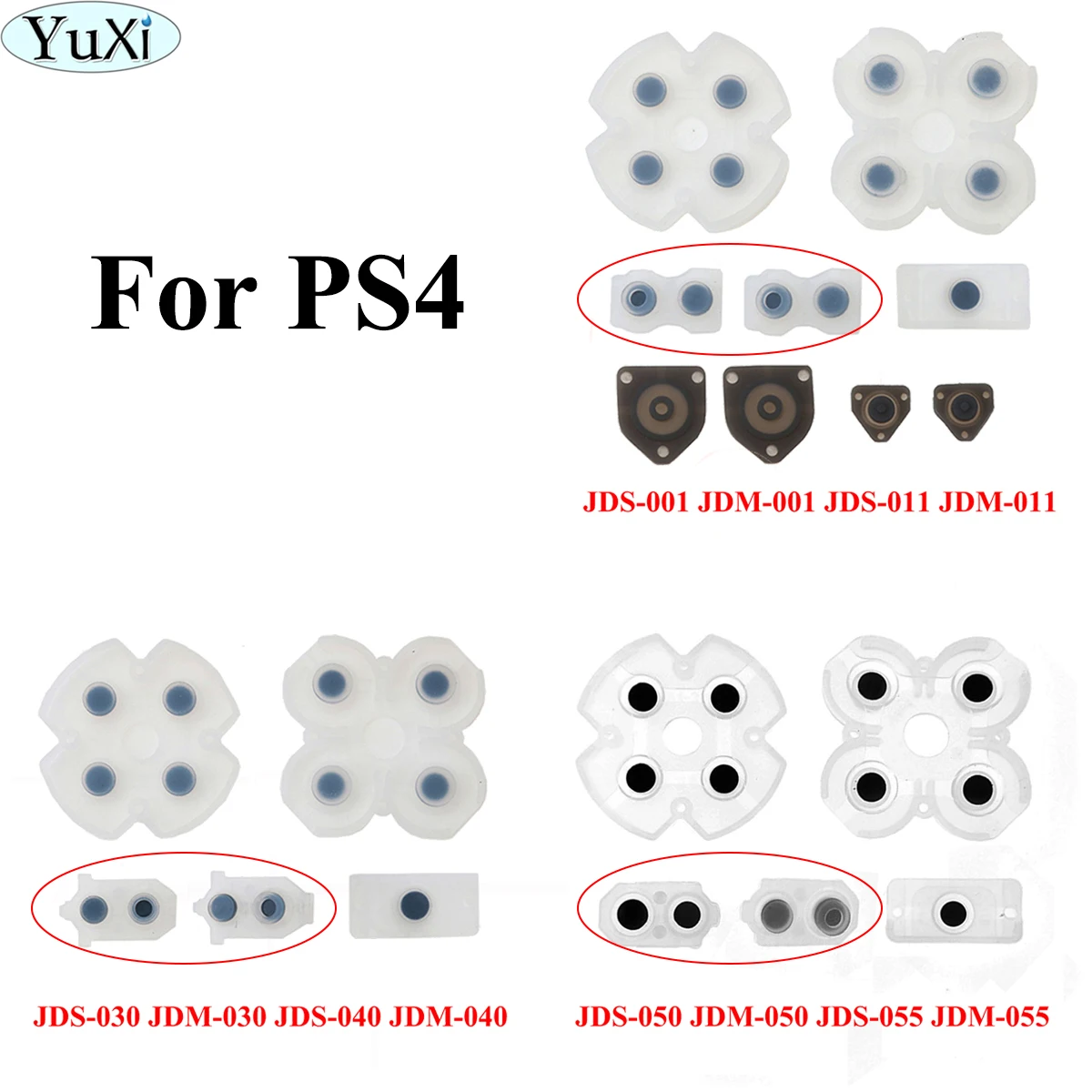 para Ps4 Pro Magro Controlador Kit de Reparo r1 l1 r2 l2 Gatilho Botões 3d Analógico Joysticks Polegar Varas Tampa Película Borracha Condutora - Image 2