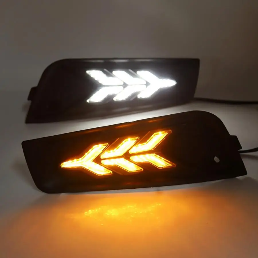 

lights 1 Pair 3-Color LED Daytime Running Light Turn Signal Lamp Fit for Chevrolet Cruze 09-14 Car Interior Light automobiles