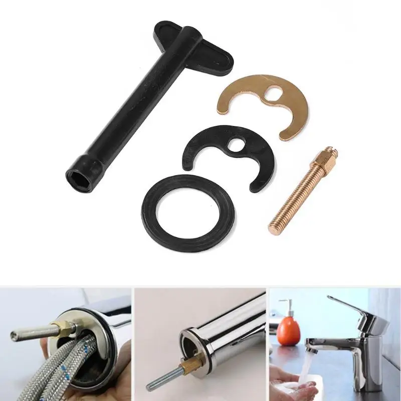 Tap Faucet Fixing Fitting Kit Bolt Washer Wrench Plate Kitchen Basin Tool Plastic Hexagonal Wrench for Repairing Faucets|Wrench| - AliExpress