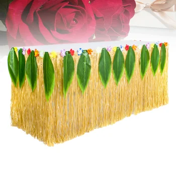

Home Table Dance Table Picnic Table Grass Skirt Fresh Creative PP Artificial Straw Grass Skirt Hawaiian Table Decorations