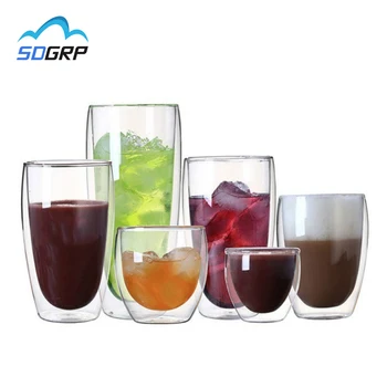 

Lead-free Handmade Water Bottle Coffee Cup Set Heat-resistant Double Wall Glass Cup Beer Handmade Beer Mug Tea Whiskey Glass Cup