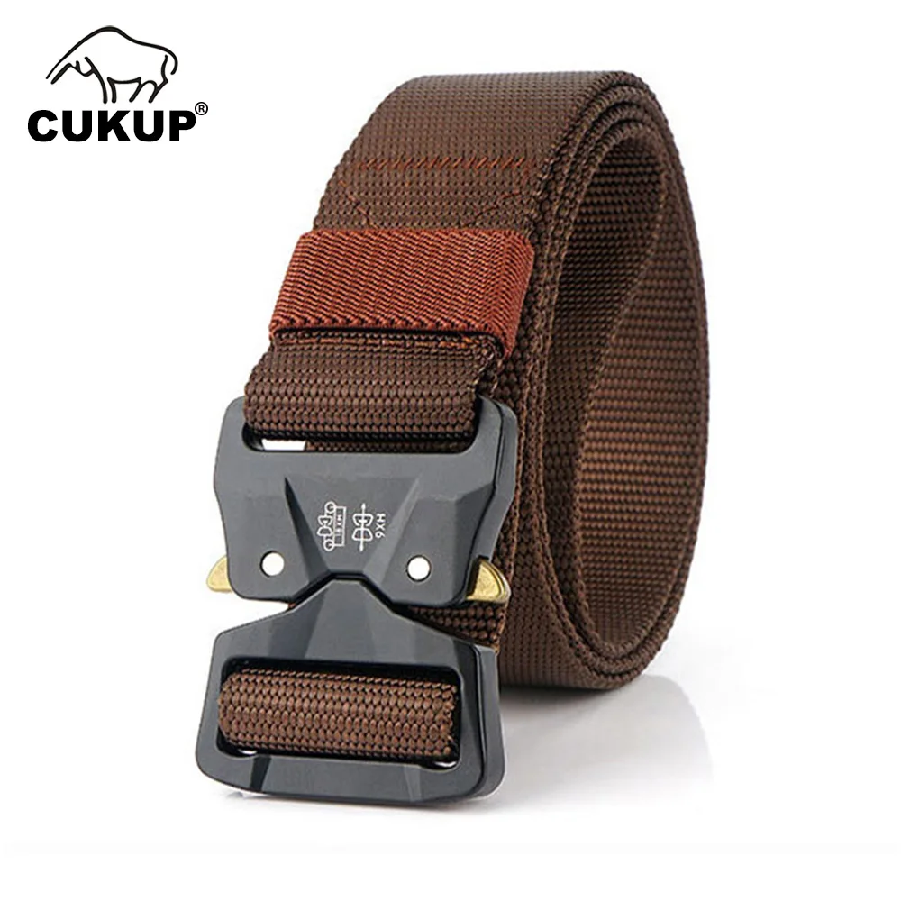 CUKUP Multifunction Military Fan Outdoor Belt Special Tactical Soldier Training Nylon Elastic Braiding Belts 38mm Width CBCK166