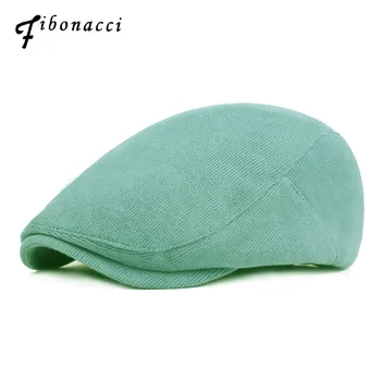 

Fibonacci High Quality Retro Hats Adult Women's Men's Striped Cabbie Flatcap Ivy Newsboy Caps