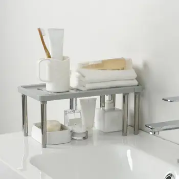 

Stainless Steel Storage Shelf Shoe Rack Cabinet Holders Home Closet Organizer Space Saving Wardrobe Shelves Kitchen Organizer