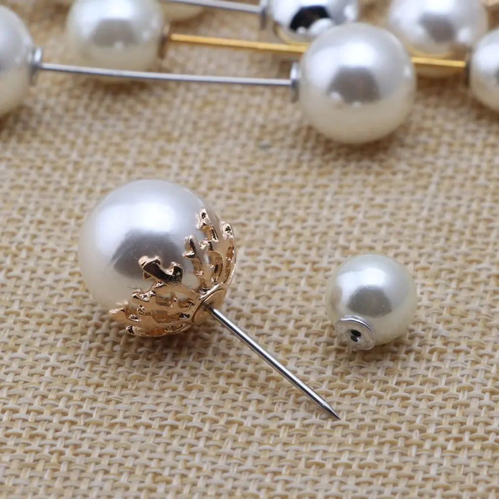 HOT Anti-exposure One Pin Straight Pearl Brooch Accessories Pure Copper Versatile Clothes Buckle | Украшения и аксессуары