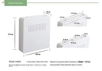 

Creative Kitchen Supplies Kitchenware Collection and Storage Tools Environmental Protection Multi-Function Hidden Tool Holder