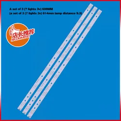 New kit 3pcs 7LED 615mm LED strip for LBM320P0701-FC-2 32PFK4309-TPV-TPT315B5 32PFK4309 32PHS5301 TPT315B5 LB-F3528-GJX320307-H