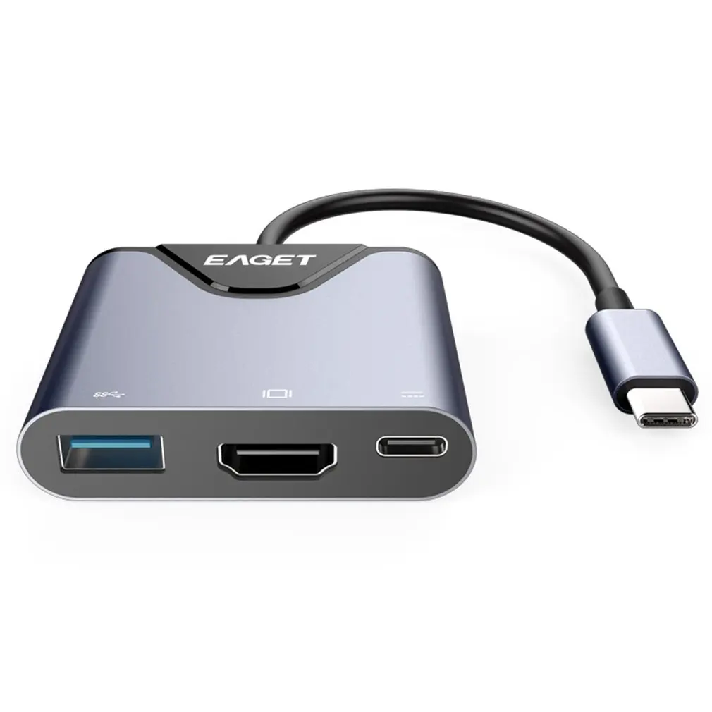 3 в 1 type-C USB HDMI Кабель-адаптер конвертер внешняя Видео Графика расширение для ноутбуков компьютеров телевизоров