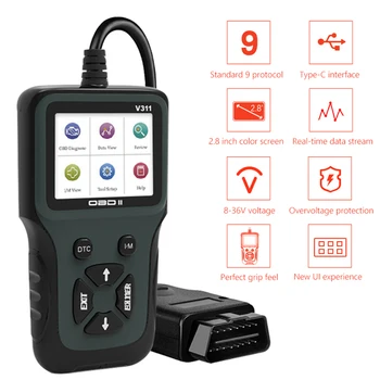 V311 OBD2 ручной Сканнер 4-Язык освещенная контржурным светом Цвет ЖК-дисплей Дисплей OBD 2 II авто код ридер автомобильный диагностический инстру... V311 OBD2 ручной Сканнер 4-Язык освещенная контржурным светом Цвет ЖК-дисплей Дисплей OBD 2 II авто код ридер автомобильный диагностический инстру...