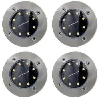 

4pcs/set Solar Power Panel Lawn Lamps Bright Light LED Energy Saving Waterproof For Outdoor Pathways Garden Install In Ground