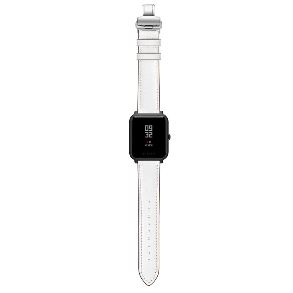 Для Huami Amazfit Bip быстросъемный мягкий кожаный ремешок премиум класса Сменный ремешок Смарт-часы браслет долговечные аксессуары#729