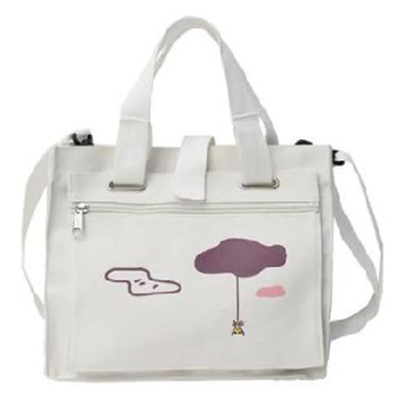 

Korean Casual Girl Canvas Messenger Bag Large-Capacity Shopping Shoulder Bag Tote Bag