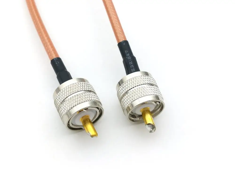 10 шт. УВЧ штекер PL259 разъем отрезок кабель RG142|uhf pl259|uhf pluguhf cable |