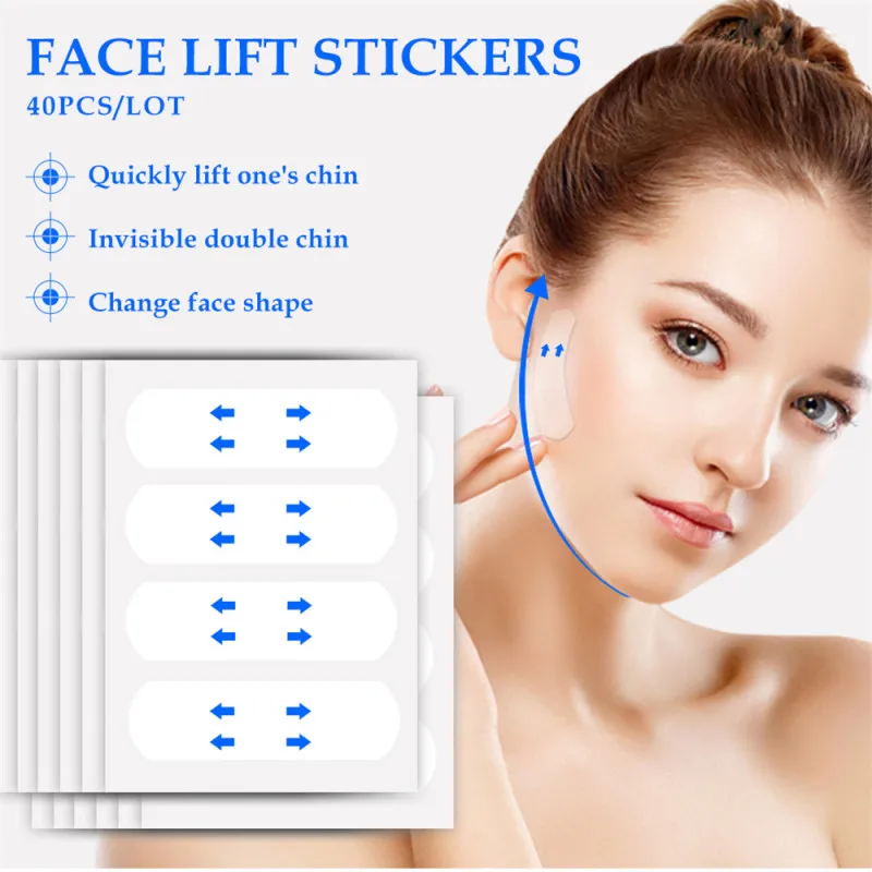 Face Lift Tape, 60 Pcs Face Tape Lifting Invisible, Ultra-thin