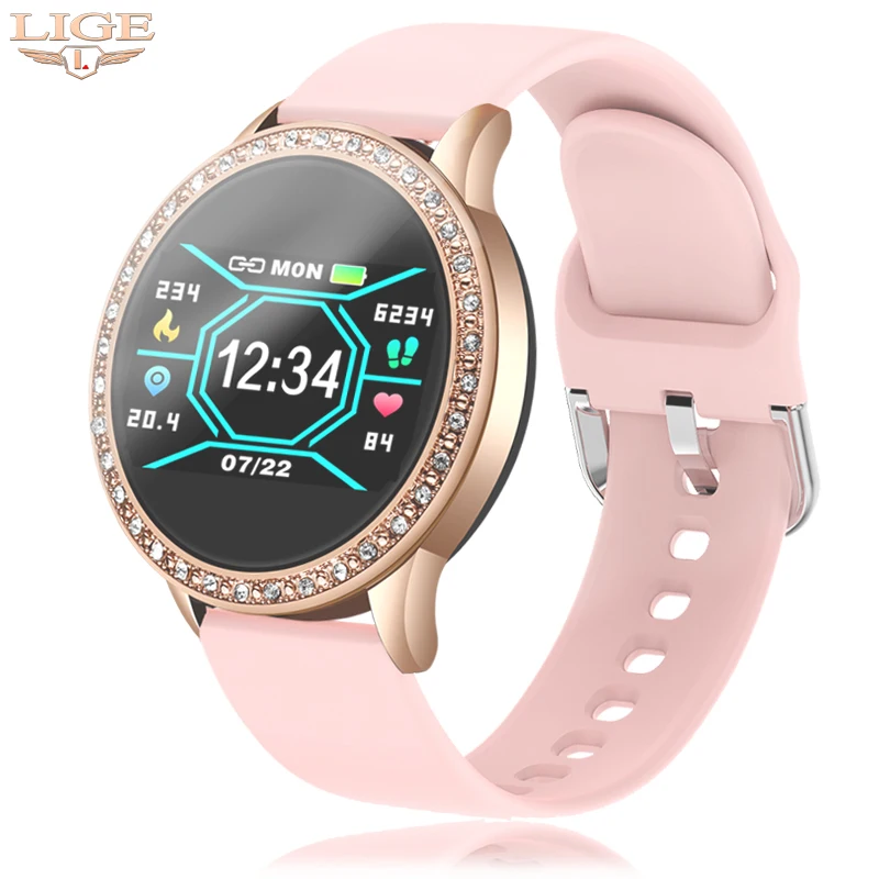LIGE 2020 New Women Lady Smart Watch Heart Rate Smartwatch men women Watches Lovely Band Fitness Tracker Bracelet | Электроника