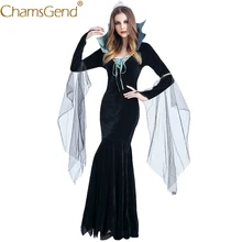1 шт. в готическом стиле, женское длинное платье со стоячим воротником, злая королева ведьм, актер, косплей, костюм для Хэллоуина, вечерние, для сцены, 9902