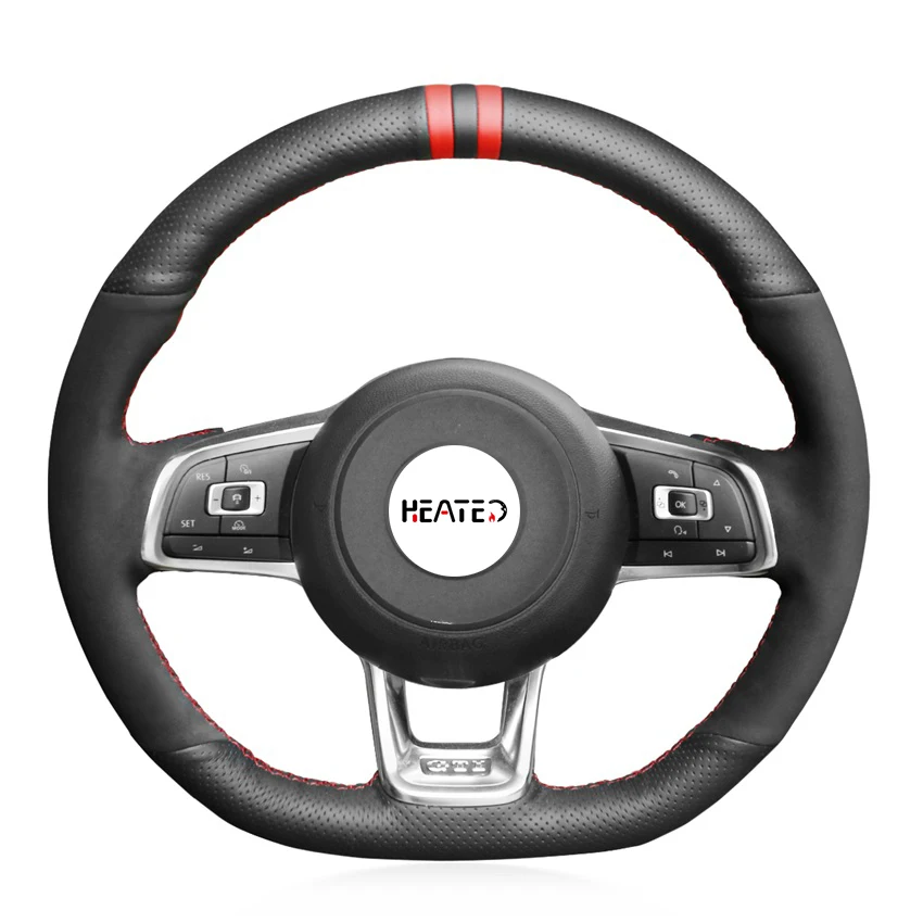 Оплетка для руля Volkswagen VW Golf 7 GTI R MK7 Polo Scirocco 2015 2016|Чехлы на руль| |