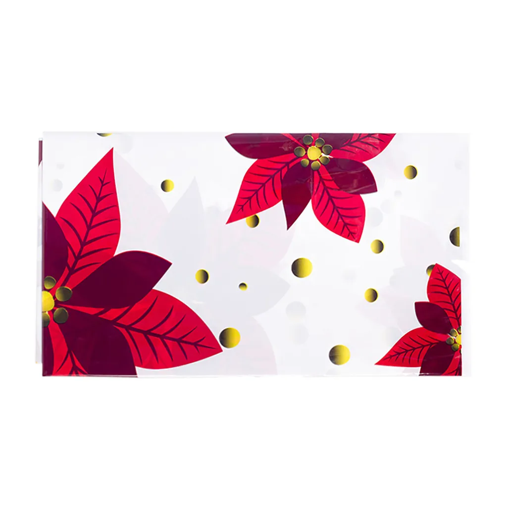

Disposable Tablecloth Christmas Print Tablecloth Creative PVC Christmas Table Table Cloth Christmas Decorations For Home #8