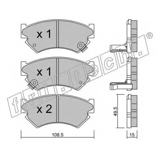 Колодки тормозные дисковые передние SUBARU JUSTY fri.tech. 426.0