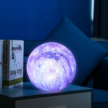 

3D Print Star Moon LED Lamp Table Bedside Decor Home Bedrooms Round Night Light for Household Bedroom Accessories