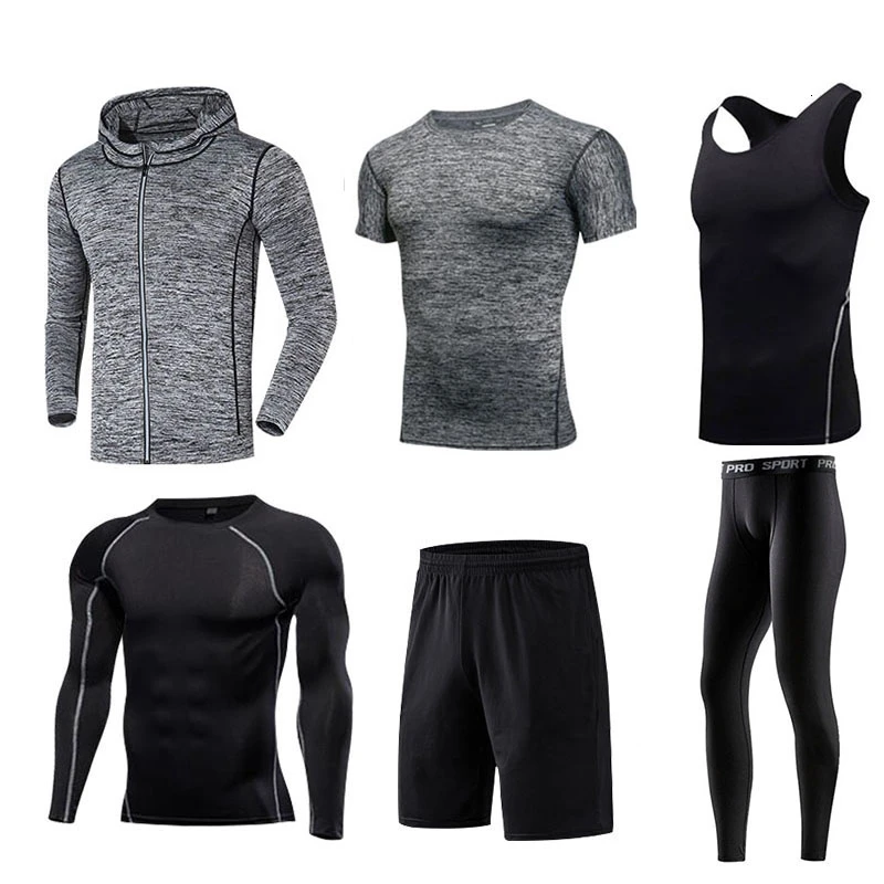Man sportswear-6-H Мужская спортивная одежда, Воздухопроницаемый спортивный костюм, компрессионный комплект для спортзала, одежда для фитнеса, спортивный костюм для бега, спортивный костюм, 3XL, мужской спортивный комплект - Цвет: Man sportswear-6-H