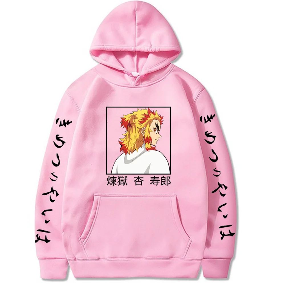 

Толстовки Rengoku Kyoujurou с принтом аниме рассекающий демонов косплей для женщин и мужчин повседневные свободные пуловеры свитшоты уличная одеж...