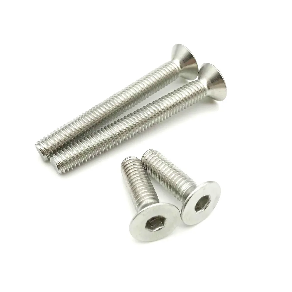 

25/50pcs M4 304 stainless steel hexagon socket hexagon socket ultra-thin ultra-low flat chip head hexagon socket bolt