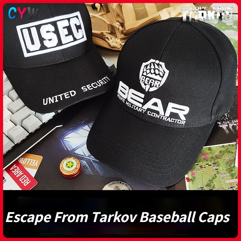 Escape From Tarkov Baseball Caps Cosplay USEC BEAR Basdball Cap Adjustable Hip Hop Caps Sun Hat Cosplay Prop Tactical Cap Visors 2