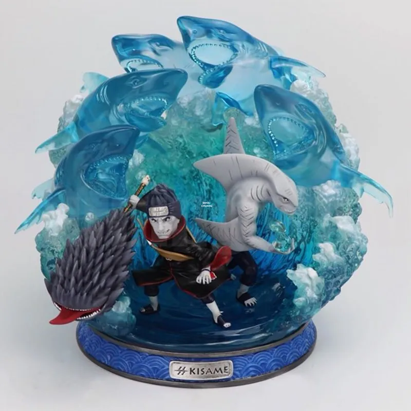 1" Аниме Наруто статуя Akatsuki бюст Hoshigaki Kisame полноразмерный портрет со светодиодный светильник GK фигурка игрушка коробка 26 см V586