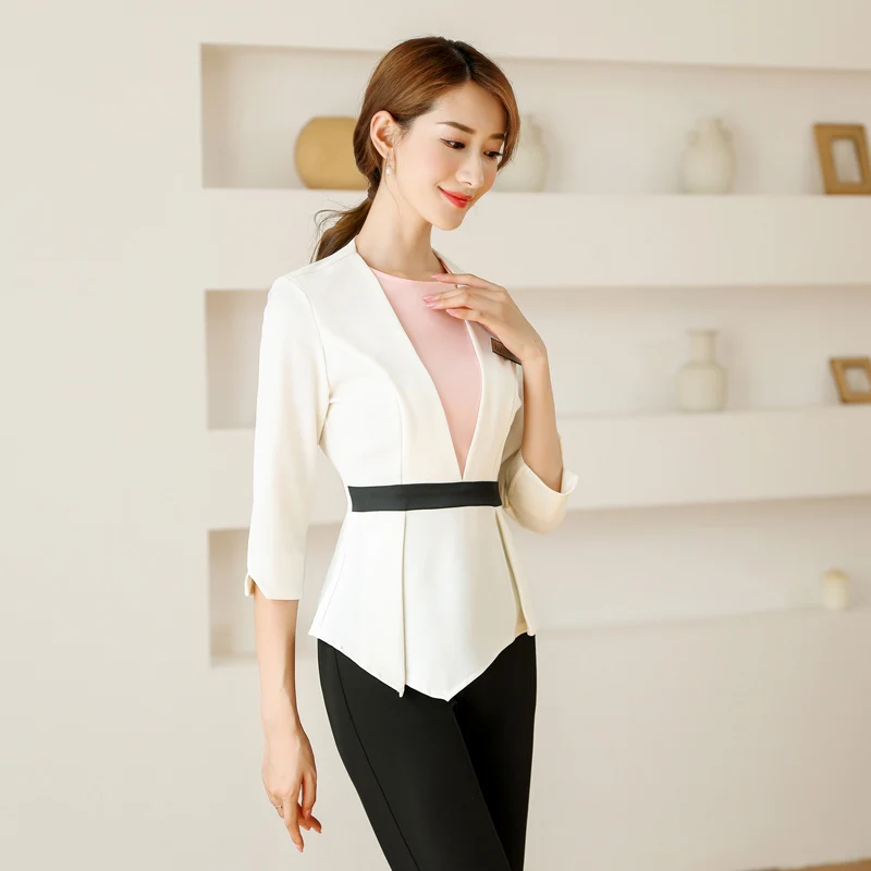 Korean Beautician Work Suit Autumn And Winter Women 2019 New High-end Beauty Salon