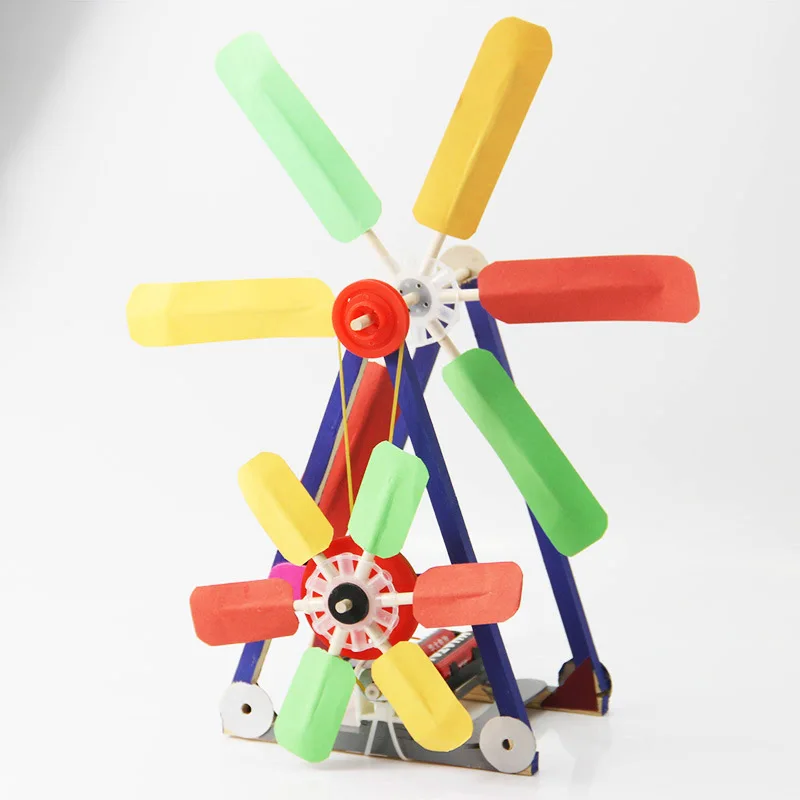 

Primary School Variable Speed Windmill Wooden Educational Creative Toy Handmade Science And Technology for Making Popularization