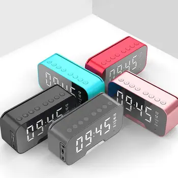 

Blue Tooth Clock 3 d surrounding Wireless bluetooth speakers small portable mini clock sound subwoofer mobile