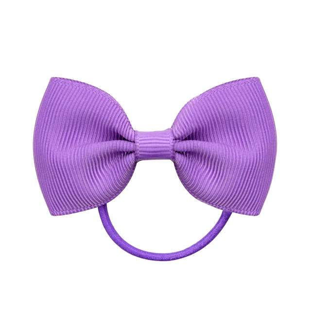1Pcs Novelty Small Mini Solid Baby Elastic Rubber band Head rope Ribbow Bow Tie For Girls Headwear Hair Accessories 05