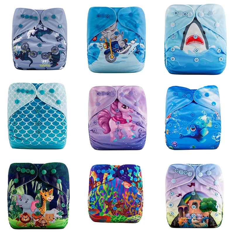 Baby Nappies Cloth-Diaper Training-Pants Print Infant Bohemian Cartoon-Animals Hot-Sales