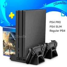 PS4 Slim PRO консоль охлаждающий вентилятор подставка PS 4 контроллер зарядное устройство джойстик зарядная станция для Playstation 4 Slim Pro игры