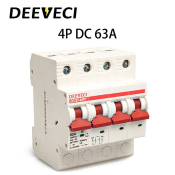 

4P DC Solar Energy Photovoltaic PV breaker 6A 10A 16A 20A 25A 32A 40A 50A 63A micro circuit breaker 1200V mcb supplier